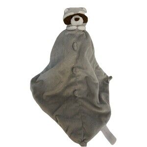Angel Dear Raccoon Security Blanket Baby Lovey Gray Plush